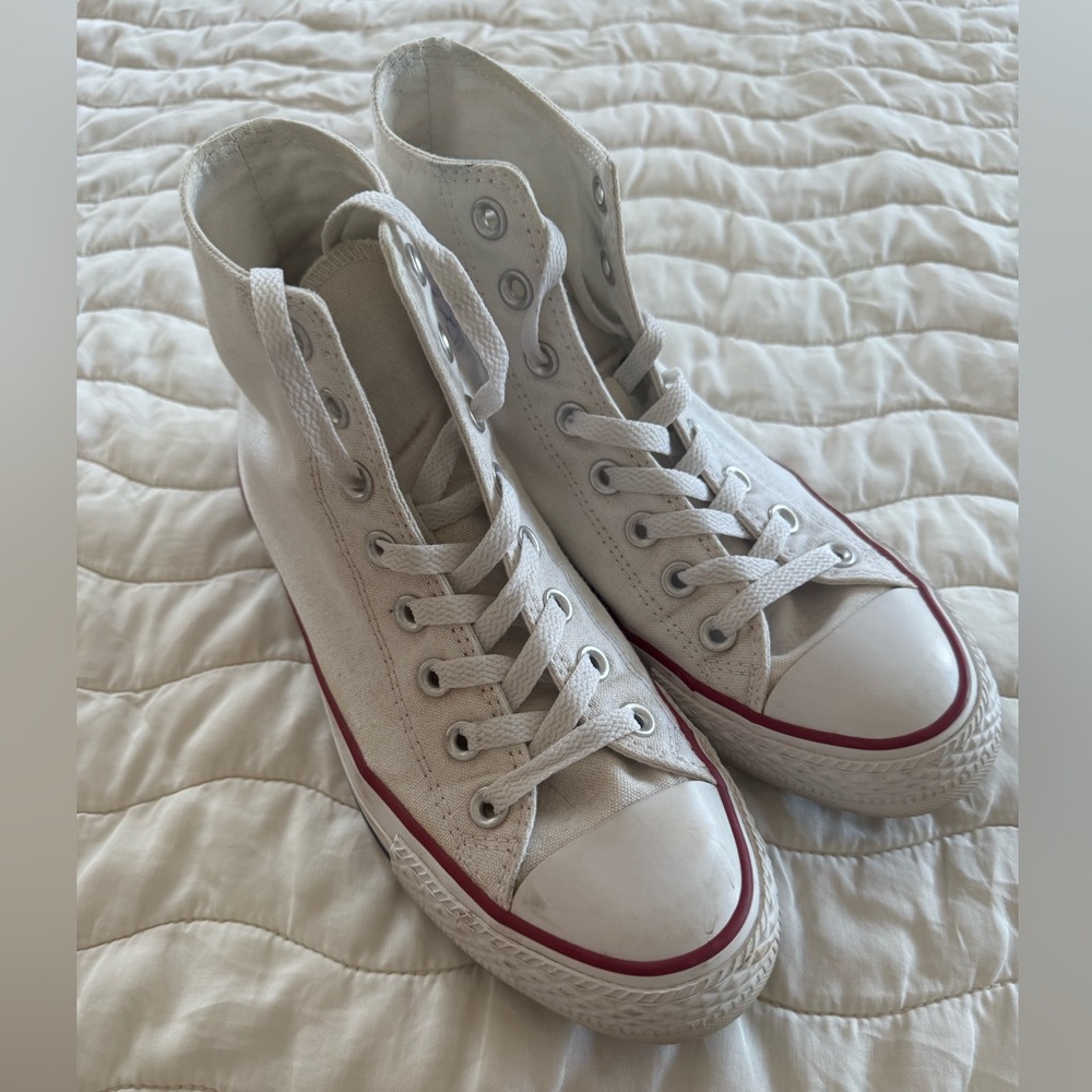 Converse White High-Top Sneakers